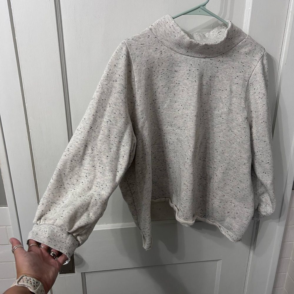 Madewell Speckled Gray Turtleneck Sweater